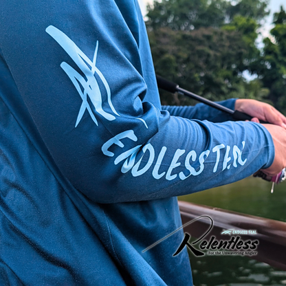 "RELENTLESS" Sun Shirt (Sea) with Hood & Buff