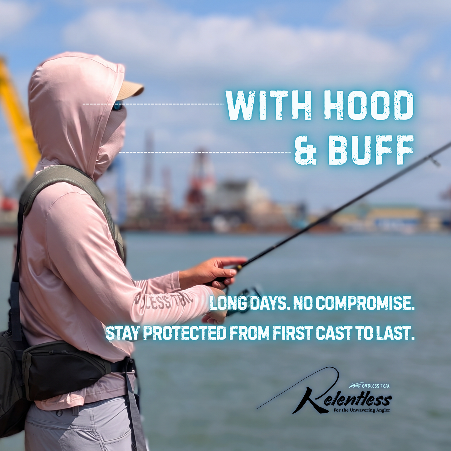 "RELENTLESS" Sun Shirt (with Hood & Buff)